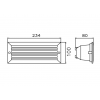 Aplique LED para balizamiento y señalización encastrable 3,6W, 6500ºK, IP54